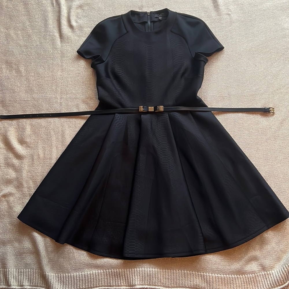 Ted Baker little black dress like new European size 4. American size 10-12.